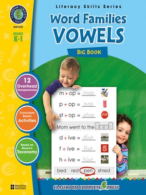 cover image of Word Families - Vowels Big Book